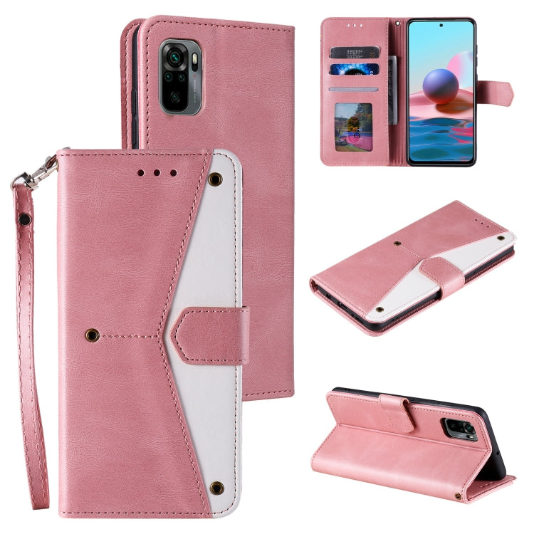 For Xiaomi Redmi Note 10 5G Stitching Calf Texture Horizontal Flip Leather Case with Holder & Card Slots & Wallet