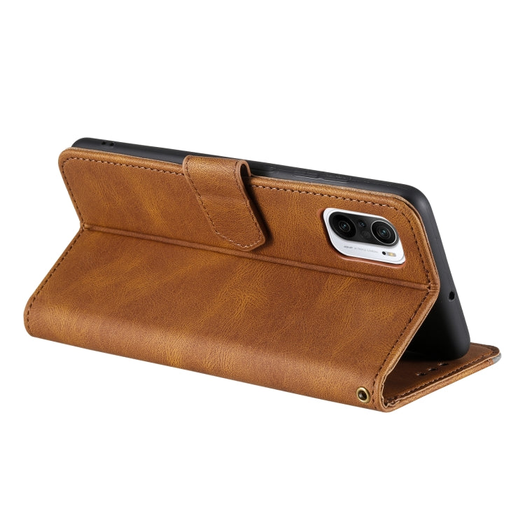 For Xiaomi Redmi K40 Stitching Calf Texture Horizontal Flip Leather Case with Holder & Card Slots & Wallet