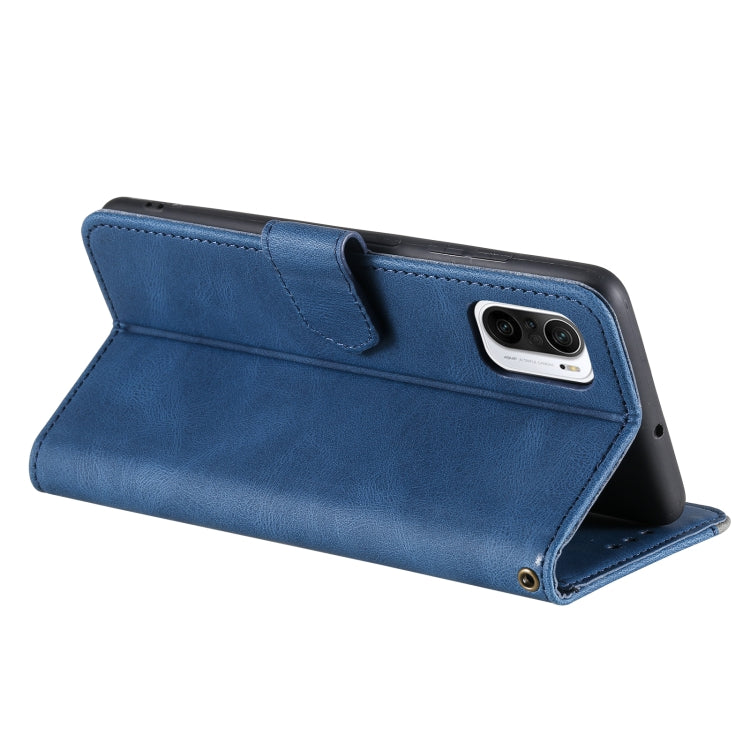 For Xiaomi Redmi K40 Stitching Calf Texture Horizontal Flip Leather Case with Holder & Card Slots & Wallet