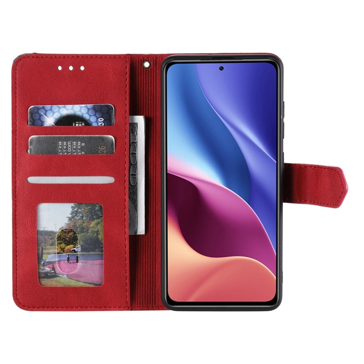 For Xiaomi Redmi K40 Stitching Calf Texture Horizontal Flip Leather Case with Holder & Card Slots & Wallet