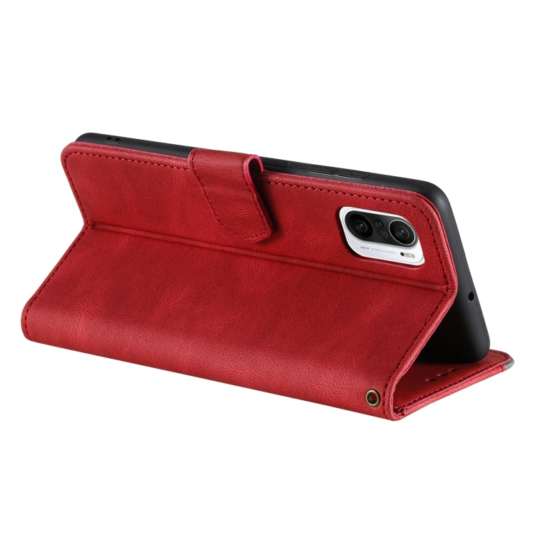 For Xiaomi Redmi K40 Stitching Calf Texture Horizontal Flip Leather Case with Holder & Card Slots & Wallet