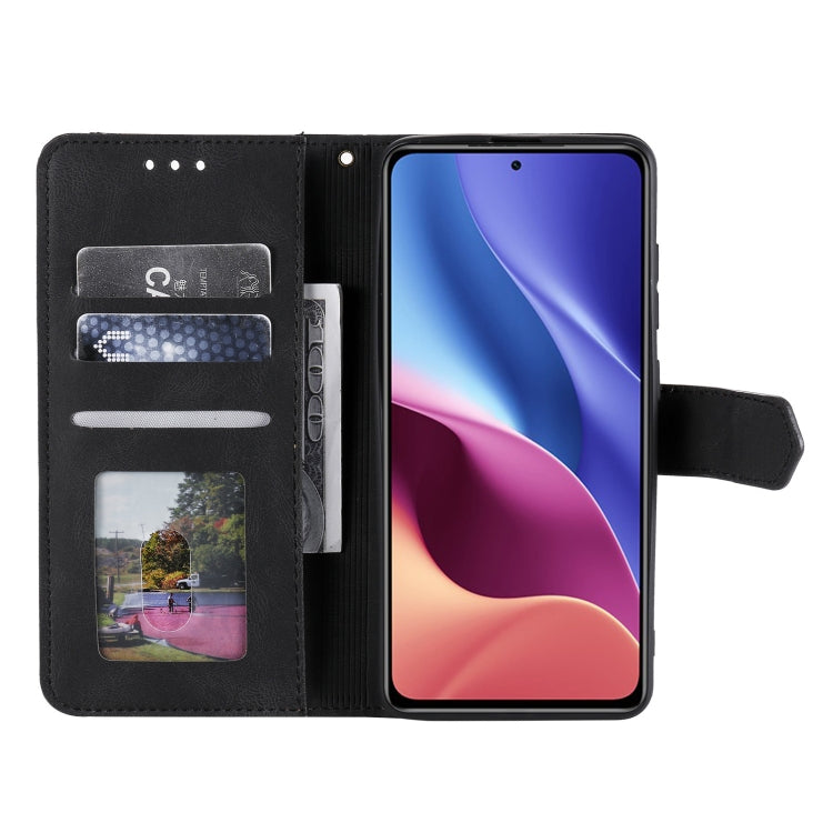 For Xiaomi Redmi K40 Stitching Calf Texture Horizontal Flip Leather Case with Holder & Card Slots & Wallet