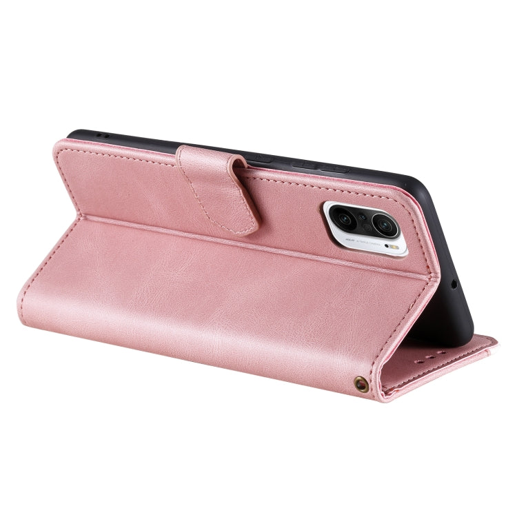 For Xiaomi Redmi K40 Stitching Calf Texture Horizontal Flip Leather Case with Holder & Card Slots & Wallet
