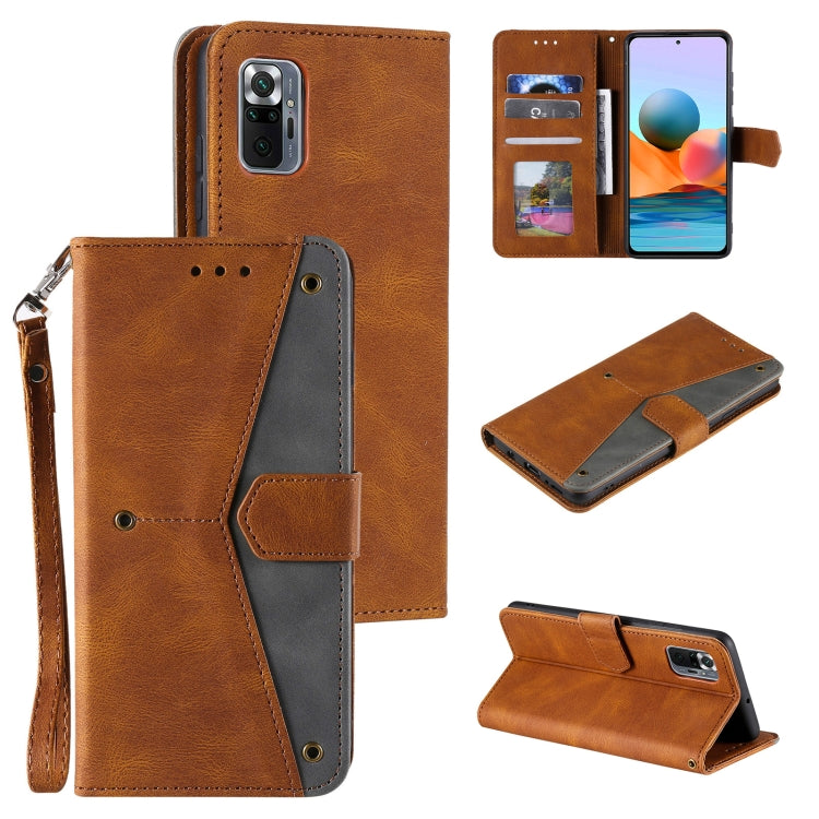 For Xiaomi Redmi Note 10 Pro Max Stitching Calf Texture Horizontal Flip Leather Case with Holder & Card Slots & Wallet
