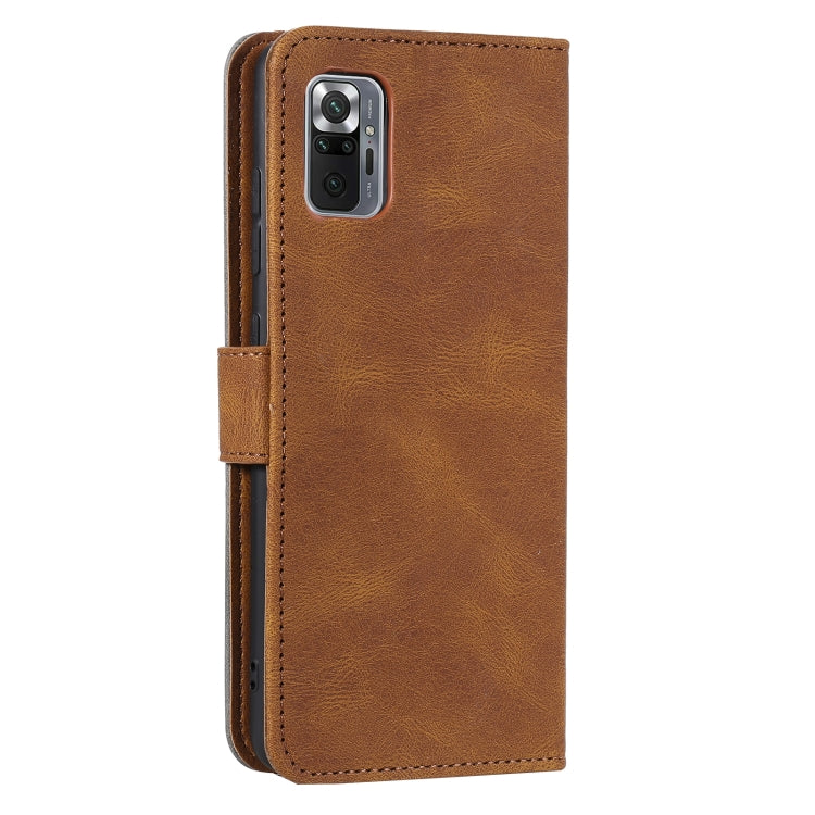 For Xiaomi Redmi Note 10 Pro Max Stitching Calf Texture Horizontal Flip Leather Case with Holder & Card Slots & Wallet