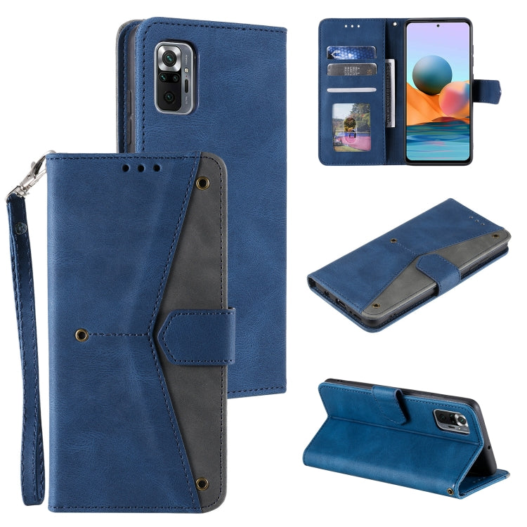 For Xiaomi Redmi Note 10 Pro Max Stitching Calf Texture Horizontal Flip Leather Case with Holder & Card Slots & Wallet