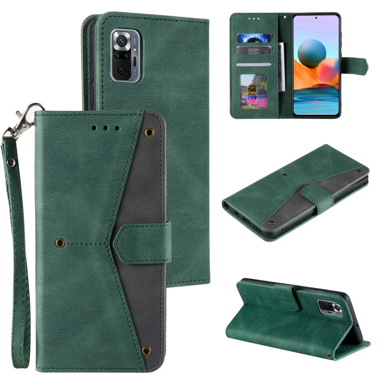 For Xiaomi Redmi Note 10 Pro Max Stitching Calf Texture Horizontal Flip Leather Case with Holder & Card Slots & Wallet