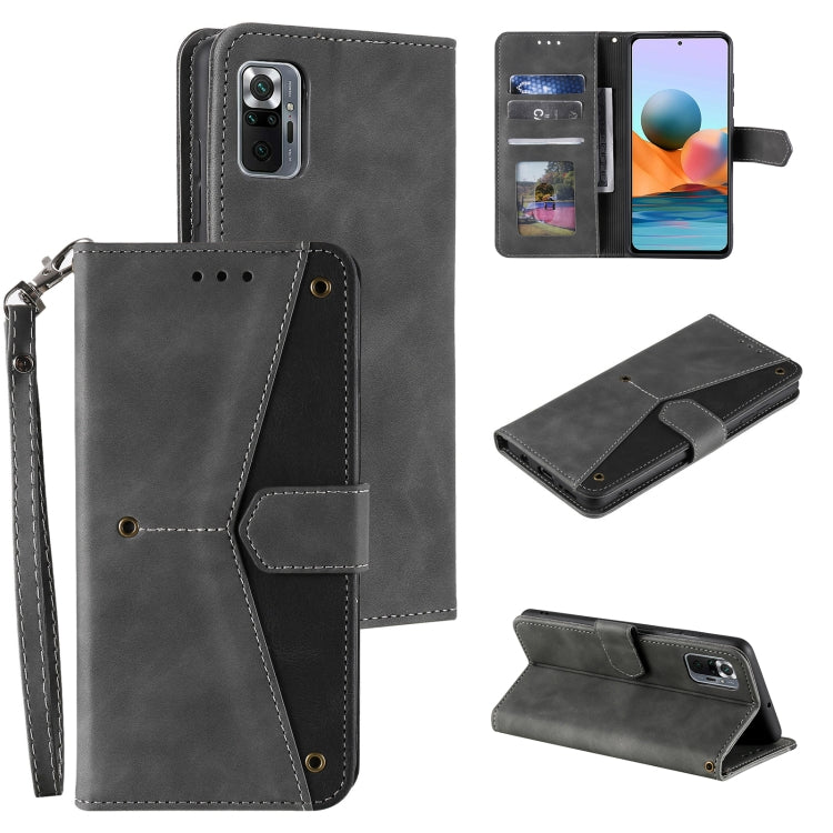 For Xiaomi Redmi Note 10 Pro Max Stitching Calf Texture Horizontal Flip Leather Case with Holder & Card Slots & Wallet