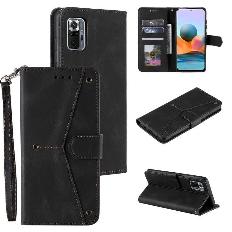 For Xiaomi Redmi Note 10 Pro Max Stitching Calf Texture Horizontal Flip Leather Case with Holder & Card Slots & Wallet