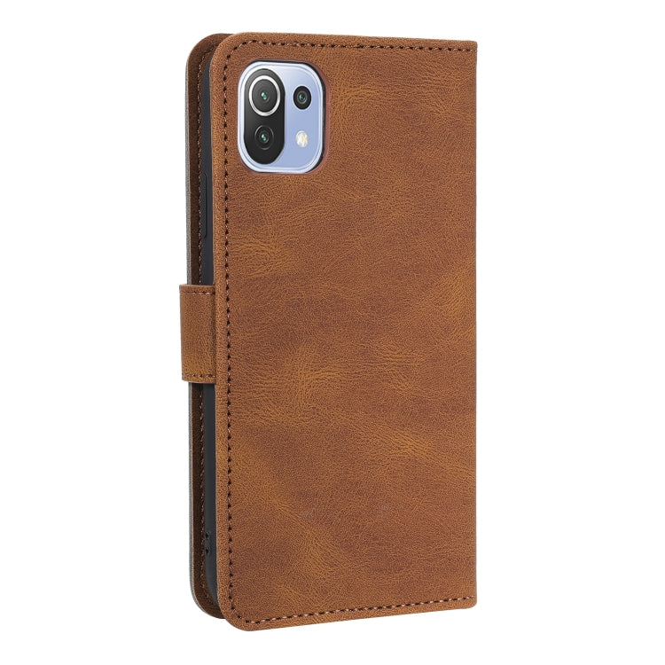 For Xiaomi Mi 11 Lite Stitching Calf Texture Horizontal Flip Leather Case with Holder & Card Slots & Wallet