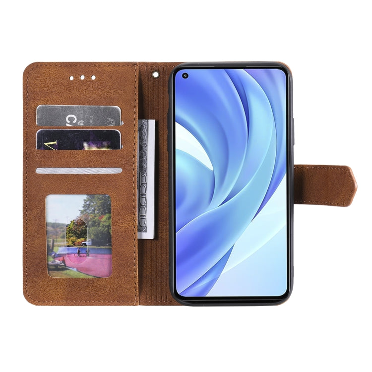 For Xiaomi Mi 11 Lite Stitching Calf Texture Horizontal Flip Leather Case with Holder & Card Slots & Wallet