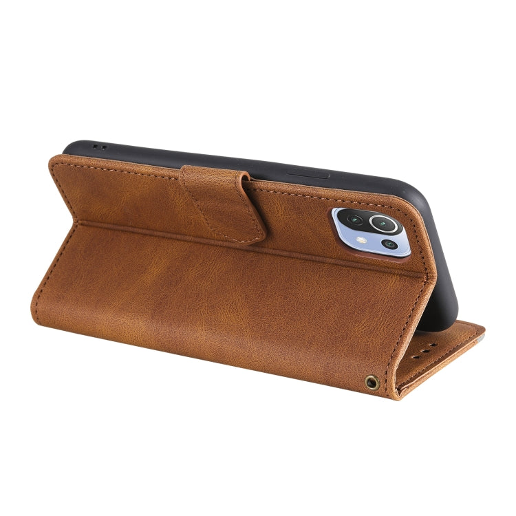 For Xiaomi Mi 11 Lite Stitching Calf Texture Horizontal Flip Leather Case with Holder & Card Slots & Wallet