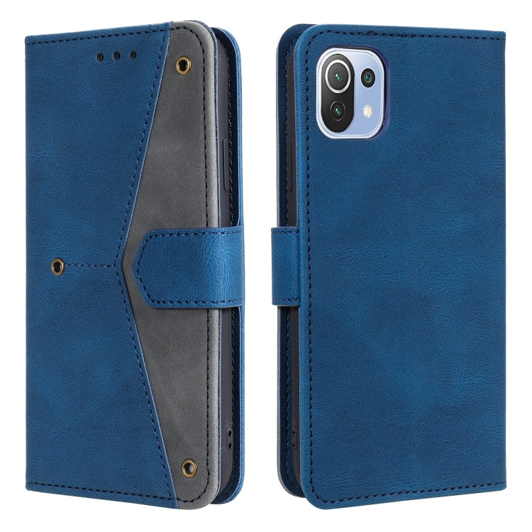 For Xiaomi Mi 11 Lite Stitching Calf Texture Horizontal Flip Leather Case with Holder & Card Slots & Wallet