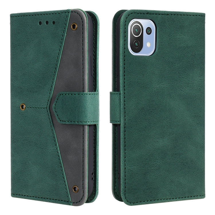 For Xiaomi Mi 11 Lite Stitching Calf Texture Horizontal Flip Leather Case with Holder & Card Slots & Wallet