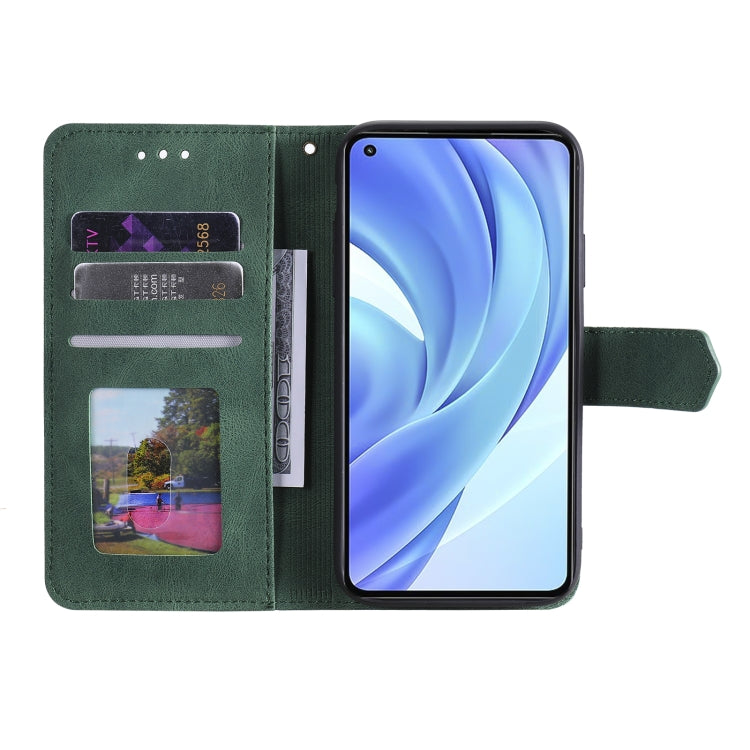 For Xiaomi Mi 11 Lite Stitching Calf Texture Horizontal Flip Leather Case with Holder & Card Slots & Wallet
