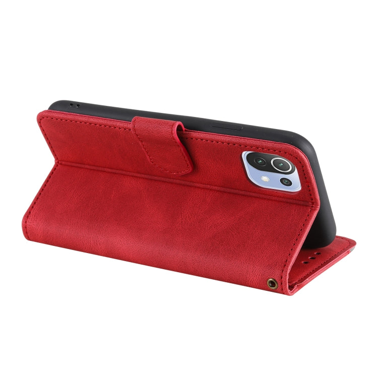 For Xiaomi Mi 11 Lite Stitching Calf Texture Horizontal Flip Leather Case with Holder & Card Slots & Wallet