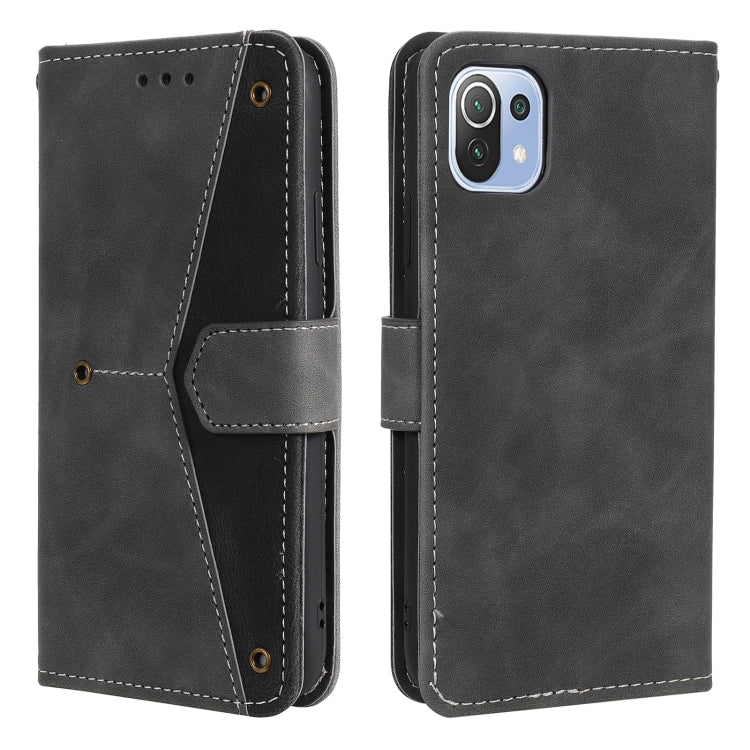 For Xiaomi Mi 11 Lite Stitching Calf Texture Horizontal Flip Leather Case with Holder & Card Slots & Wallet