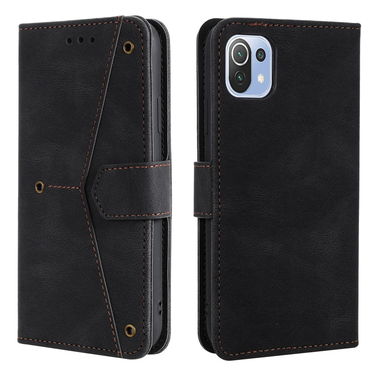 For Xiaomi Mi 11 Lite Stitching Calf Texture Horizontal Flip Leather Case with Holder & Card Slots & Wallet