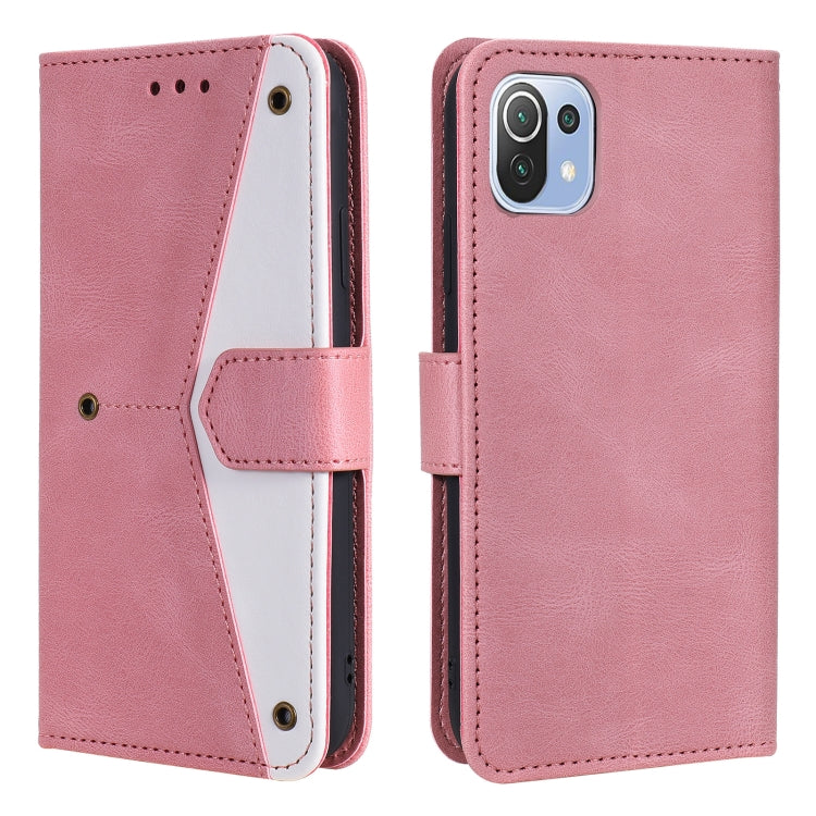 For Xiaomi Mi 11 Lite Stitching Calf Texture Horizontal Flip Leather Case with Holder & Card Slots & Wallet