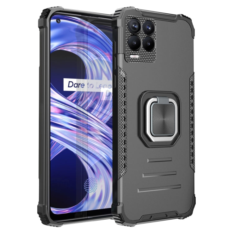 For OPPO Realme 8 Pro Fierce Warrior Series Armor All-inclusive Shockproof Aluminum Alloy + TPU Protective Case with Ring Holder