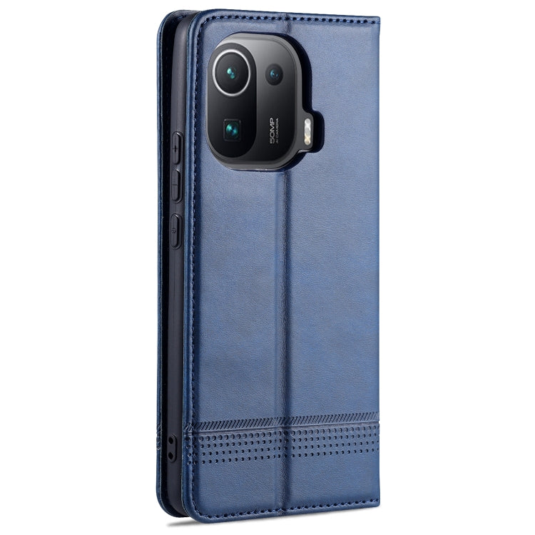 For Xiaomi Mi 11 Pro AZNS Magnetic Calf Texture Horizontal Flip Leather Case with Card Slots & Holder & Wallet