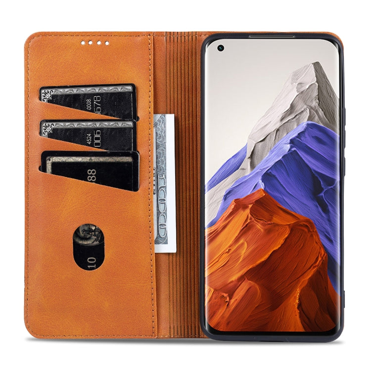 For Xiaomi Mi 11 Pro AZNS Magnetic Calf Texture Horizontal Flip Leather Case with Card Slots & Holder & Wallet