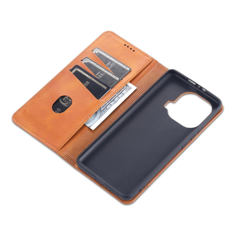 For Xiaomi Mi 11 Pro AZNS Magnetic Calf Texture Horizontal Flip Leather Case with Card Slots & Holder & Wallet