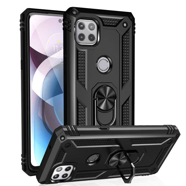 For Motorola Moto One 5G Ace Shockproof TPU + PC Protective Case with 360 Degree Rotating Holder