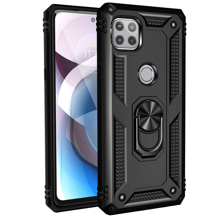 For Motorola Moto One 5G Ace Shockproof TPU + PC Protective Case with 360 Degree Rotating Holder