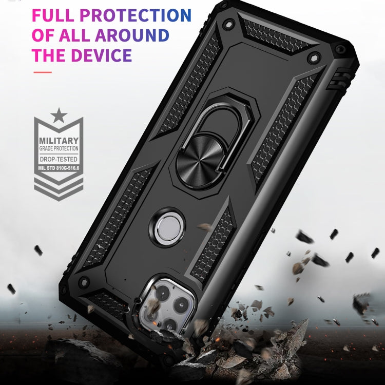 For Motorola Moto One 5G Ace Shockproof TPU + PC Protective Case with 360 Degree Rotating Holder