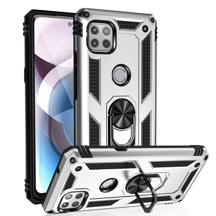 For Motorola Moto One 5G Ace Shockproof TPU + PC Protective Case with 360 Degree Rotating Holder