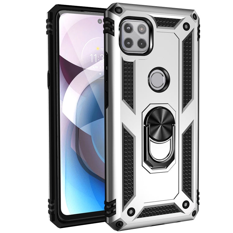 For Motorola Moto One 5G Ace Shockproof TPU + PC Protective Case with 360 Degree Rotating Holder