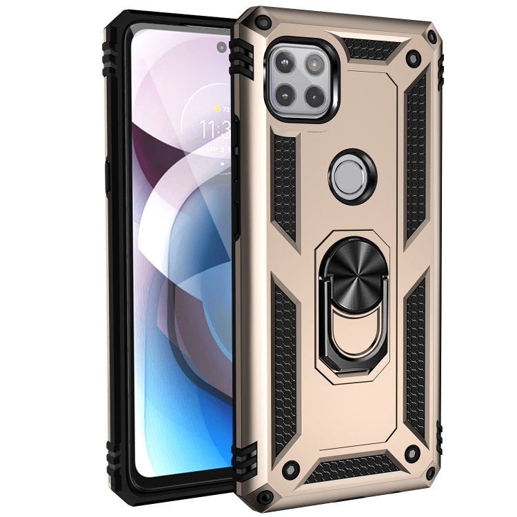 For Motorola Moto One 5G Ace Shockproof TPU + PC Protective Case with 360 Degree Rotating Holder