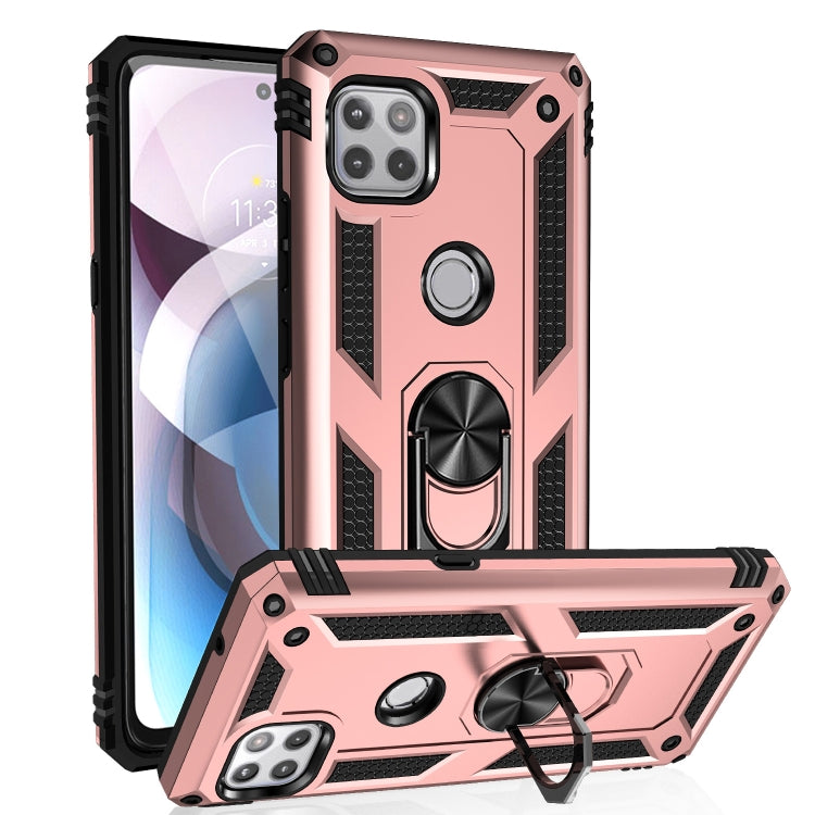 For Motorola Moto One 5G Ace Shockproof TPU + PC Protective Case with 360 Degree Rotating Holder