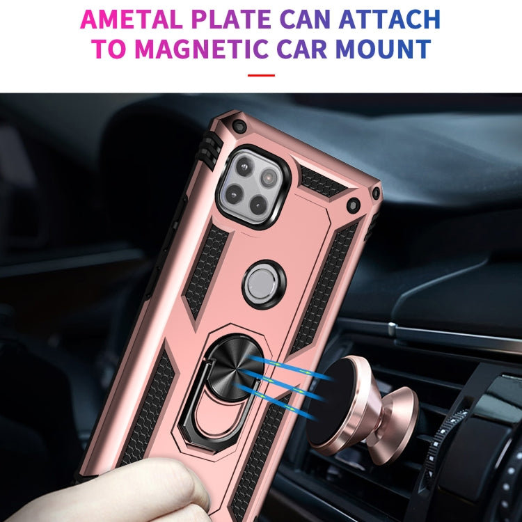 For Motorola Moto One 5G Ace Shockproof TPU + PC Protective Case with 360 Degree Rotating Holder