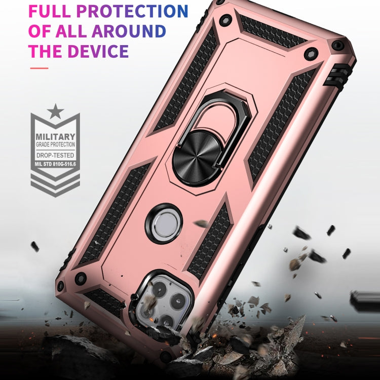 For Motorola Moto One 5G Ace Shockproof TPU + PC Protective Case with 360 Degree Rotating Holder