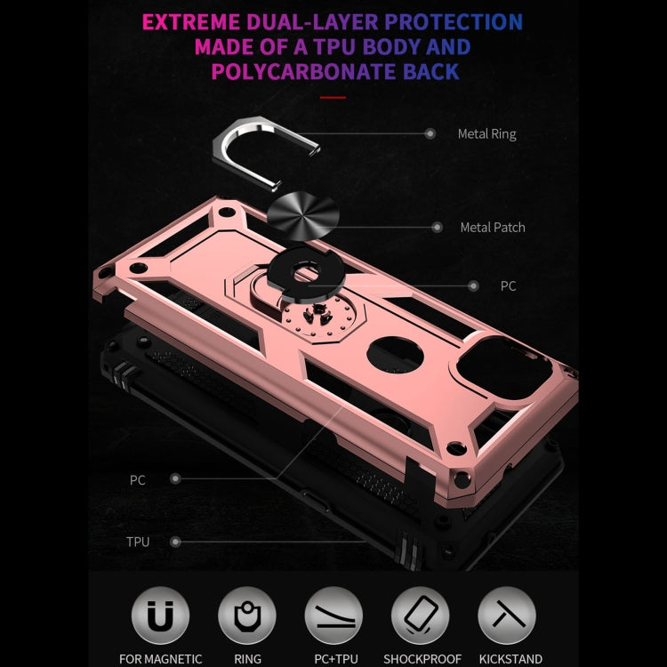 For Motorola Moto One 5G Ace Shockproof TPU + PC Protective Case with 360 Degree Rotating Holder