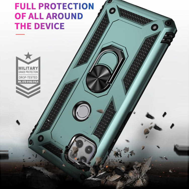 For Motorola Moto One 5G Ace Shockproof TPU + PC Protective Case with 360 Degree Rotating Holder
