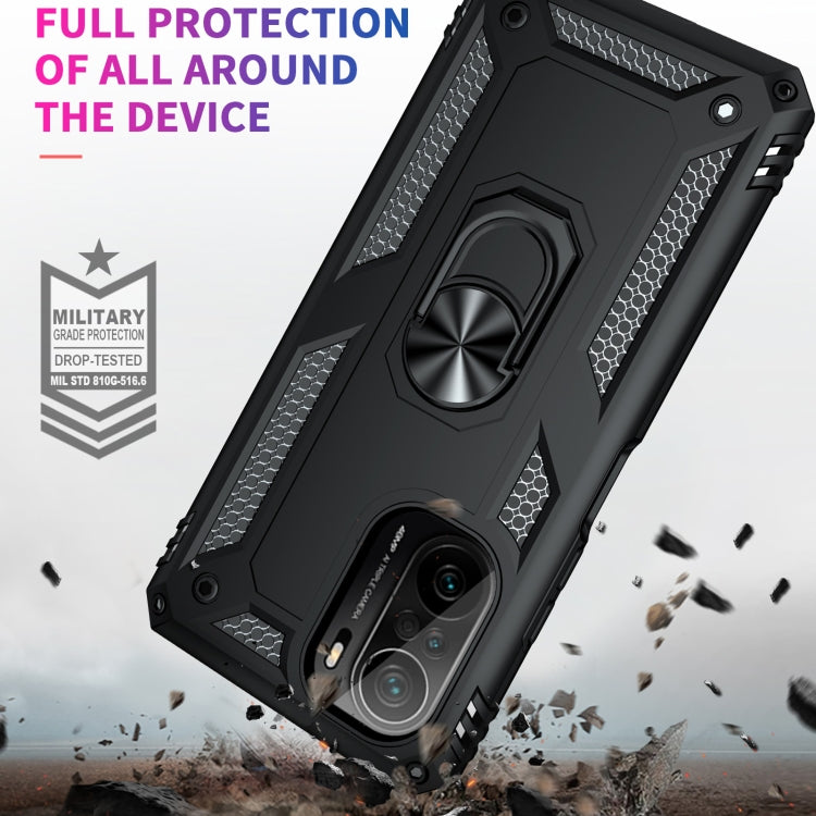 For Xiaomi Redmi K40 / K40 Pro Shockproof TPU + PC Protective Case with 360 Degree Rotating Holder