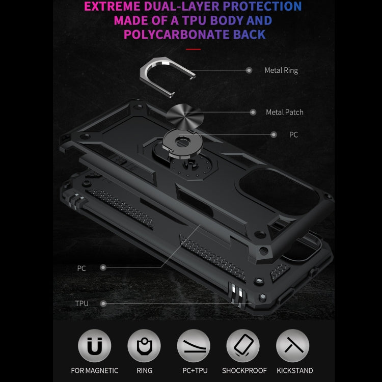 For Xiaomi Redmi K40 / K40 Pro Shockproof TPU + PC Protective Case with 360 Degree Rotating Holder