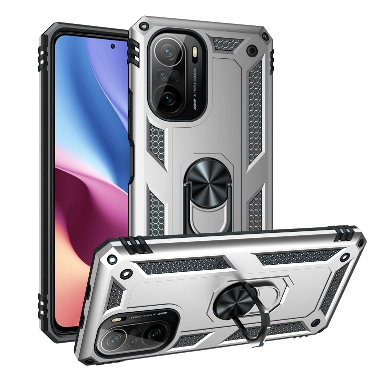 For Xiaomi Redmi K40 / K40 Pro Shockproof TPU + PC Protective Case with 360 Degree Rotating Holder