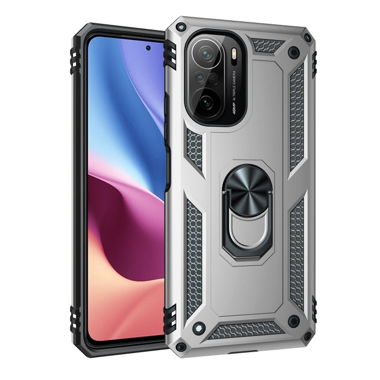 For Xiaomi Redmi K40 / K40 Pro Shockproof TPU + PC Protective Case with 360 Degree Rotating Holder