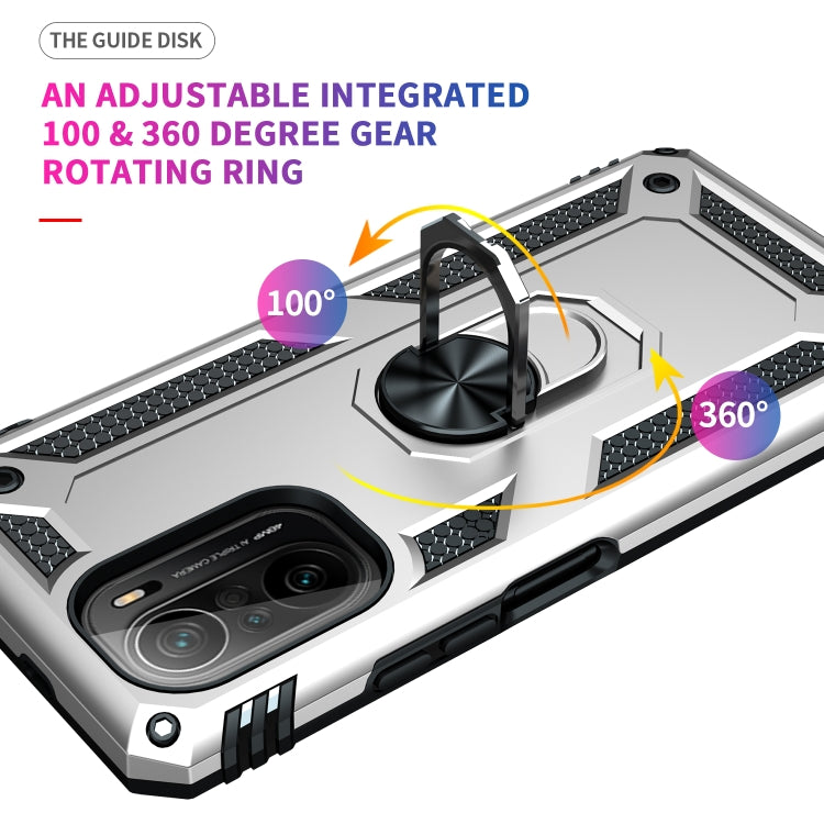 For Xiaomi Redmi K40 / K40 Pro Shockproof TPU + PC Protective Case with 360 Degree Rotating Holder