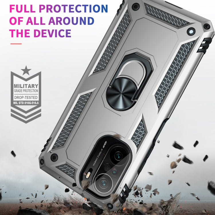 For Xiaomi Redmi K40 / K40 Pro Shockproof TPU + PC Protective Case with 360 Degree Rotating Holder