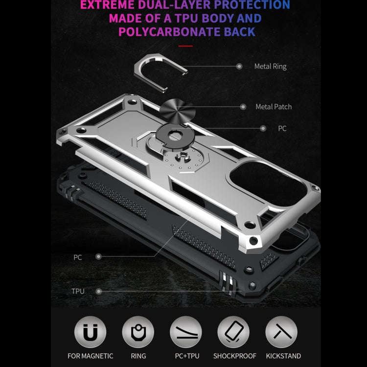 For Xiaomi Redmi K40 / K40 Pro Shockproof TPU + PC Protective Case with 360 Degree Rotating Holder