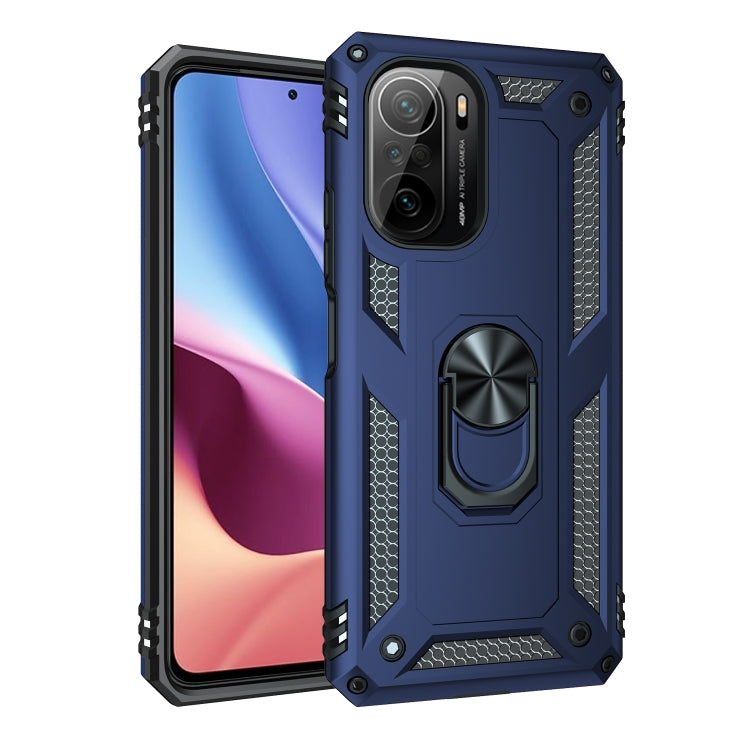For Xiaomi Redmi K40 / K40 Pro Shockproof TPU + PC Protective Case with 360 Degree Rotating Holder
