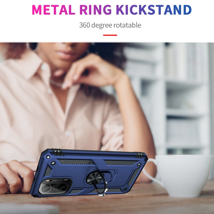 For Xiaomi Redmi K40 / K40 Pro Shockproof TPU + PC Protective Case with 360 Degree Rotating Holder