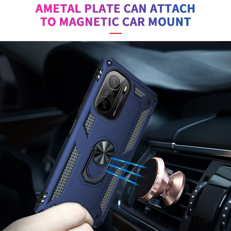 For Xiaomi Redmi K40 / K40 Pro Shockproof TPU + PC Protective Case with 360 Degree Rotating Holder