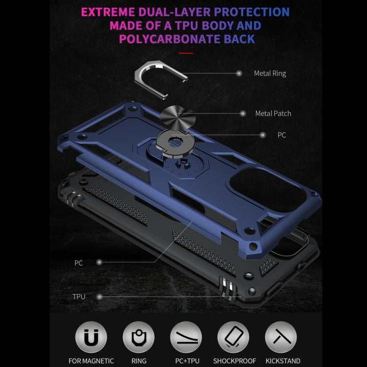 For Xiaomi Redmi K40 / K40 Pro Shockproof TPU + PC Protective Case with 360 Degree Rotating Holder
