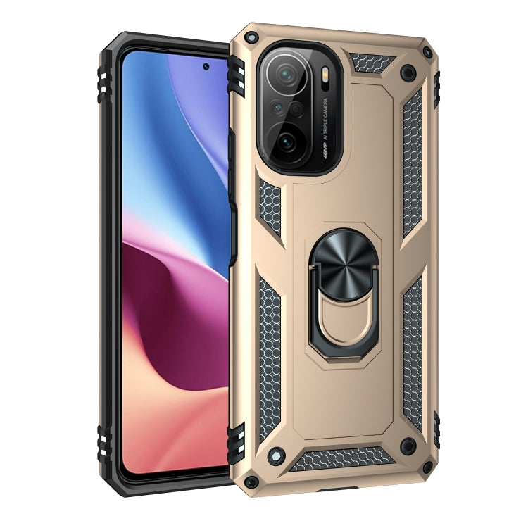 For Xiaomi Redmi K40 / K40 Pro Shockproof TPU + PC Protective Case with 360 Degree Rotating Holder
